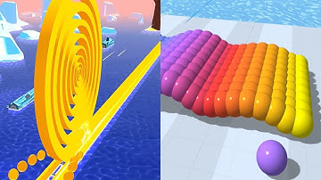 Spiral Roll VS Canvas Run - All Levels Gameplay Android iOS Ep 1