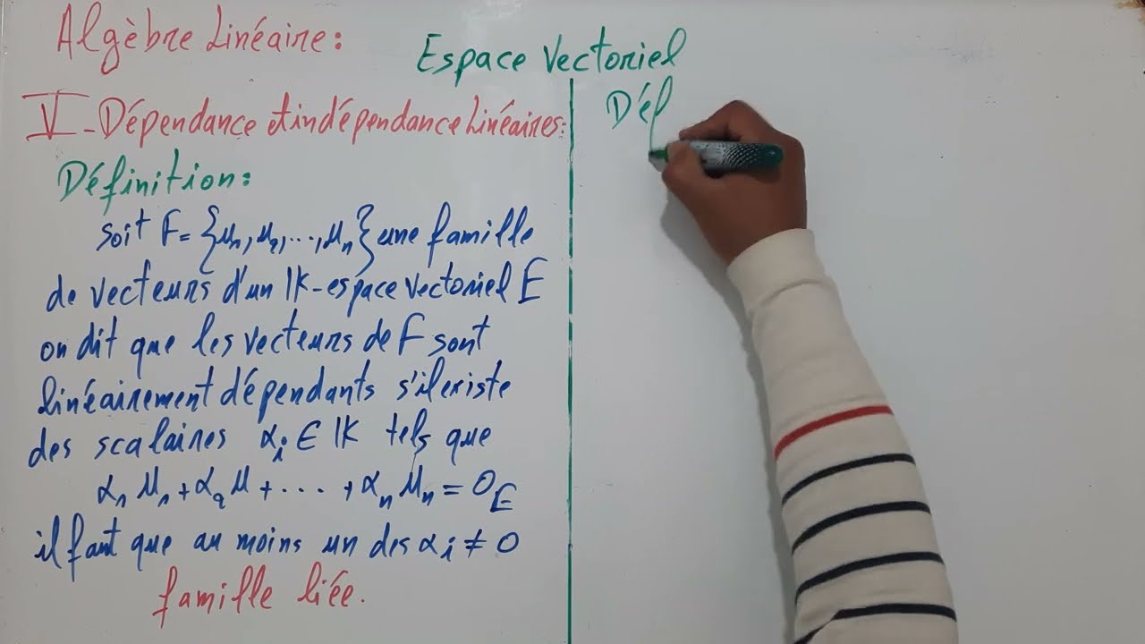 Algèbre Linéaire ~ Espaces Vectoriels : Dépendance et indépendance linéaire