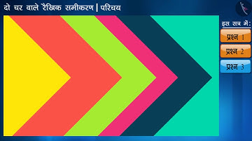 दो चर वाले रैखिक समीकरण| Part 2/3 |Linear Equations in Two Variables|Hindi|Class 9