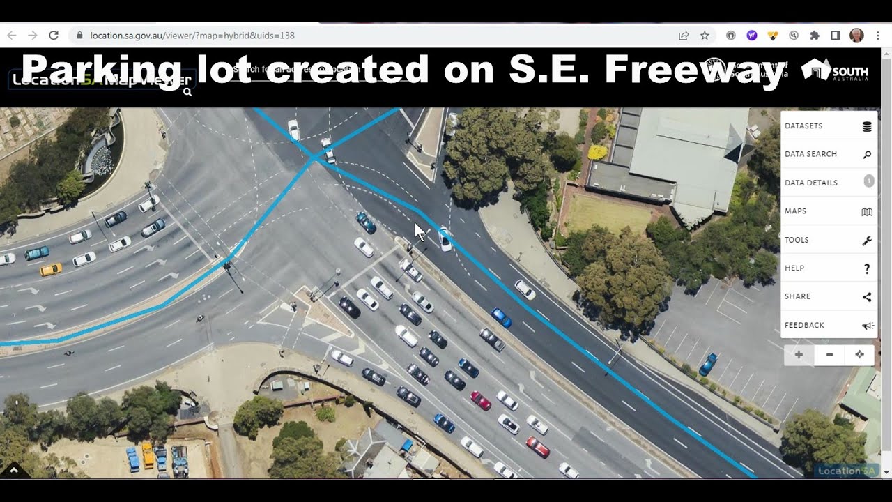 Проект развязки на юго-восточной автомагистрали в Глен-Осмонд в районе Аделаиды, видео, февраль 2...
