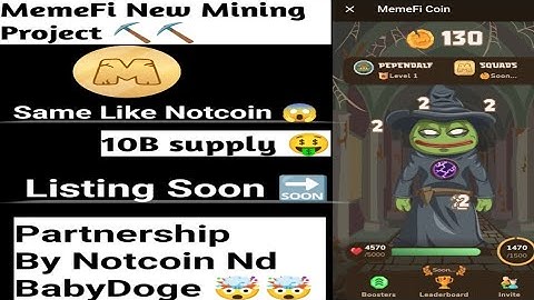 MemeFi Mining Project Full Detail || MemeFi New Mining Loot || Same As Notcoin ||