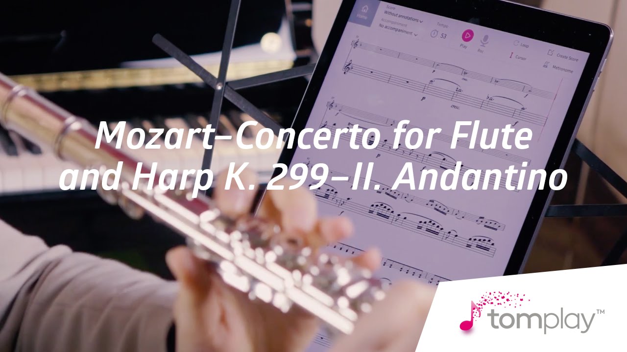 Mozart Concerto for Flute and Harp K. 299 II. Andantino YouTube
