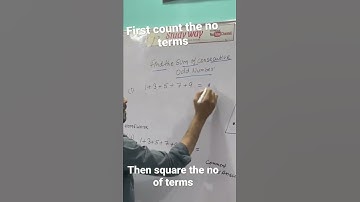 Find the sum of consecutive odd numbers #shorts #firstshortvideo #youtubeshorts