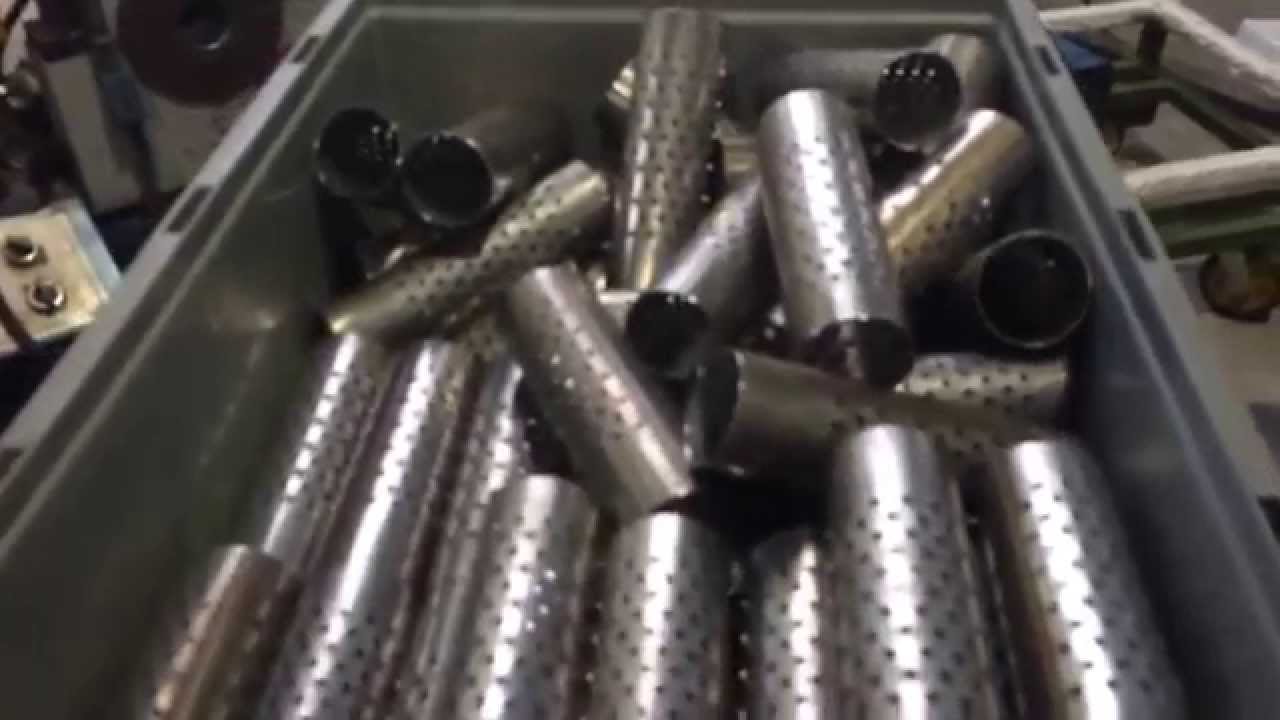 perforated pipe for exhaust system - YouTube