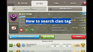 How to search clan #tag
