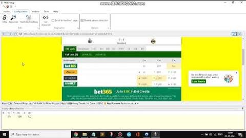 Scraping Flashscore Fractional 1 X 2 Odds using Webharvy