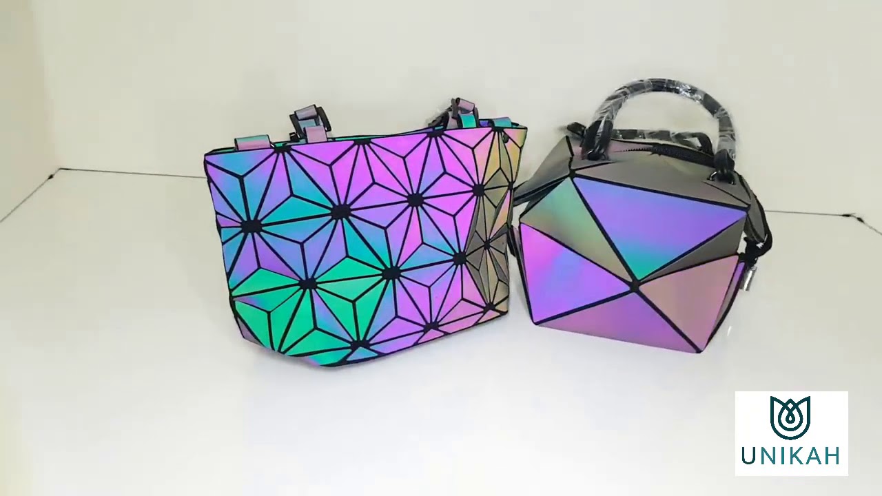 Luminous geometric bags by UNIKAH