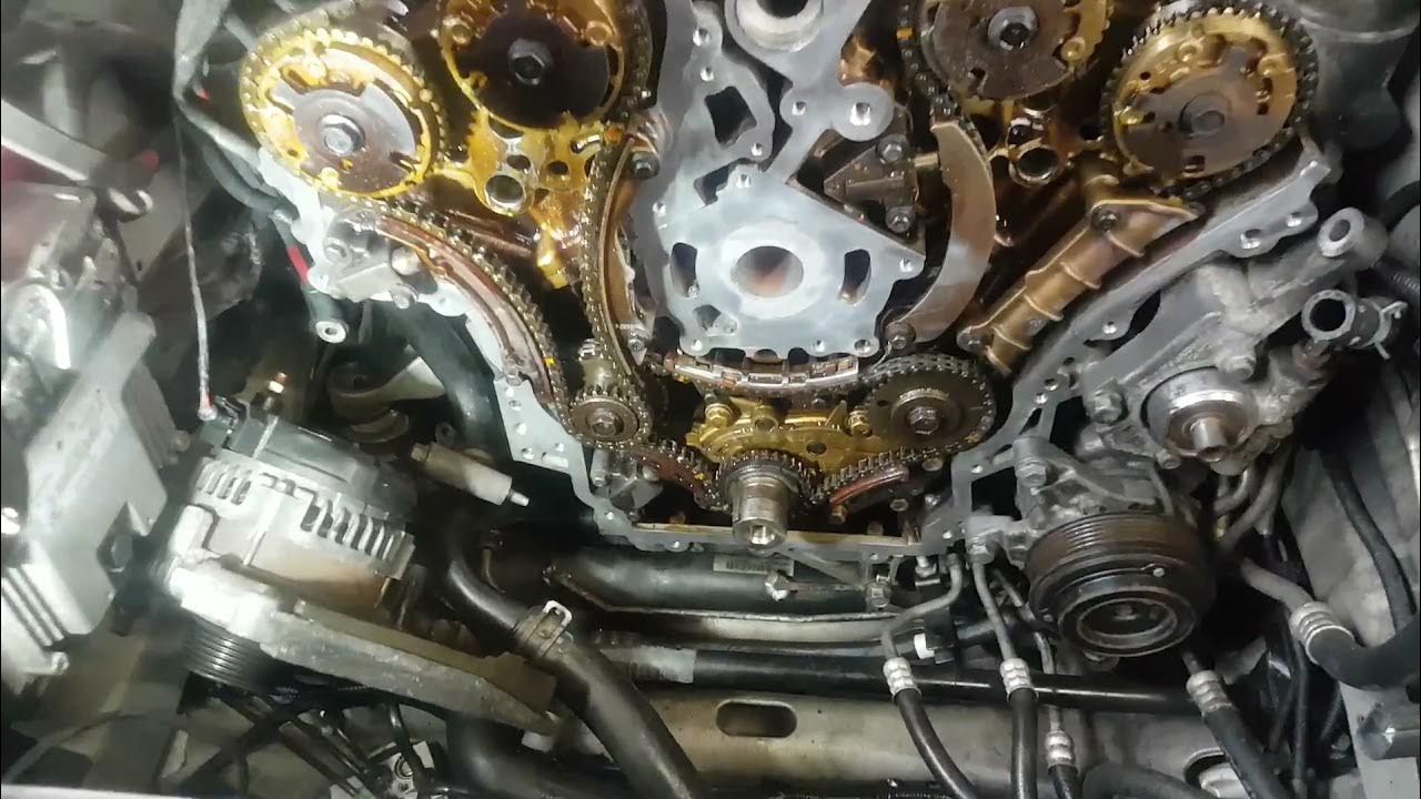 cadillac sts timing chain installation - YouTube