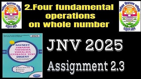 Four Fundamental Operations on Whole Numbers | JNV class 6 #jnvmaths #super_six_academy #wholenumber