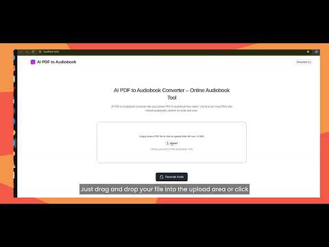 AI PDF to Audiobook | Convert PDF Documents into Audio Instantly