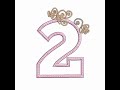 Second Birthday Tiara Applique Embroidery Design | Crown Number 2 | Stitch-Out Preview