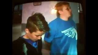 Funny little boy getting arrested.
