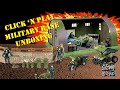 Wanna build a fort click n play military base playset unboxing