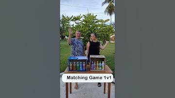 First To Match The Bottles Wins!!! #challenge #couple #partygames #shorts