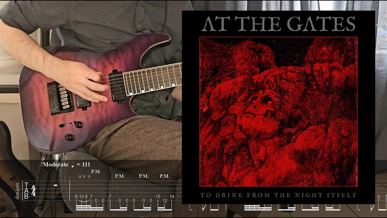 AT THE GATES - A Stare Bound In Stone (Guitar Cover with On Screen Tabs)