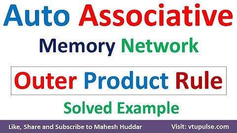 20 How to train Autoassociative Memory Network using Outer Product Rule Soft Computing Mahesh Huddar