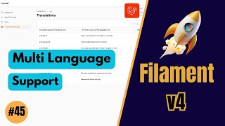 Multi Language Support | Translation Manager - FilamentPHP v4 (Ep 45)