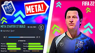 BEST STARTER *META* STRIKER BUILD ON FIFA 22 PRO CLUBS TO GET MAX SKILL POINTS QUICKLY.....