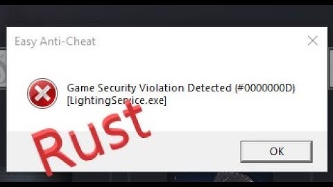 Game Security Violation Detected (#0000000D) [LightingService.exe]
