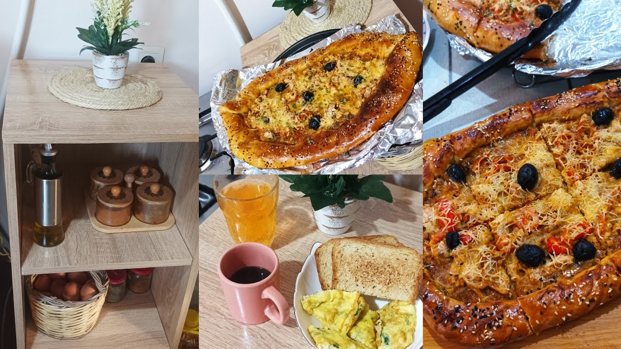 روتين في المطبخ تنظيم ديكور بسيط جولة في الجنينة مع عجوزتي بيتزا تركية للعشاء