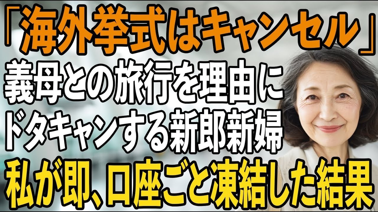 「ごめん、言い忘れてた」グアム挙式当日、新郎新婦が来ない…息子「義母と旅行中だから挙式は延期ね」→キレた私は即口座ごと凍結、ご祝儀を持って帰宅すると【シニアライフ】【60代以上の方へ】