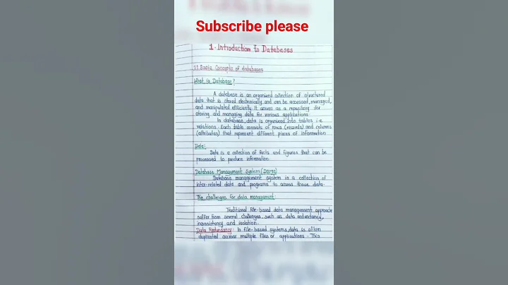 Introduction of database