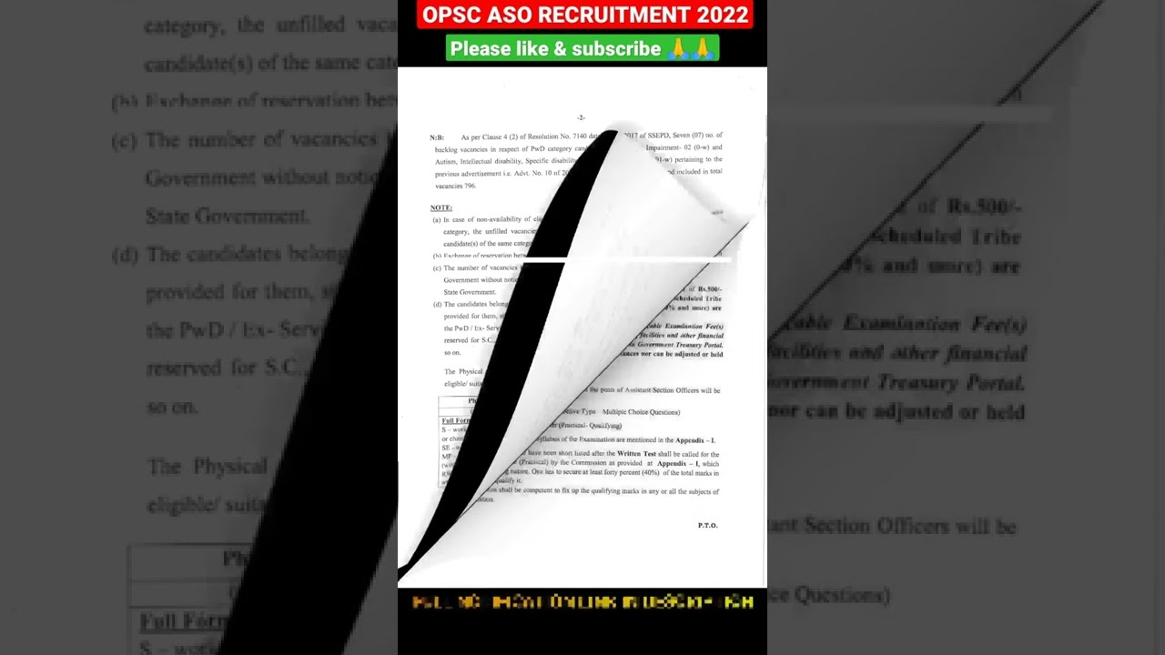 OPSC ASO RECRUITMENT 2022 | OPSC ASO RECRUITMENT | OPSC ASO NOTIFICATION | OPSC ASO