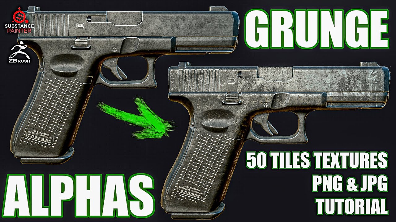 How to make grunge details in Substance Painter?! Grunge alphas. YouTube