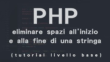 PHP eliminare gli spazi all