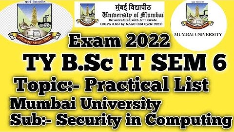 TYBSCIT  SEM-6 practical || security in Computing practical TYBSC || #mumbaiuniversity2022 #tybscit