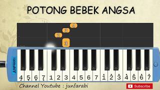 not pianika potong bebek angsa - lagu daerah nusantara indonesia - belajar pianika not angka