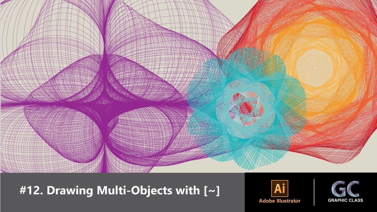 Illustrator Tutorial #12. Drawing Multi-Objects with [~] - YouTube