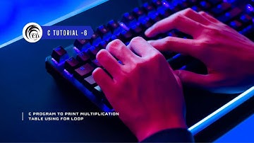 C Tutorial - 6 - C program to print multiplication table using For loop - #cprogramming #clanguage