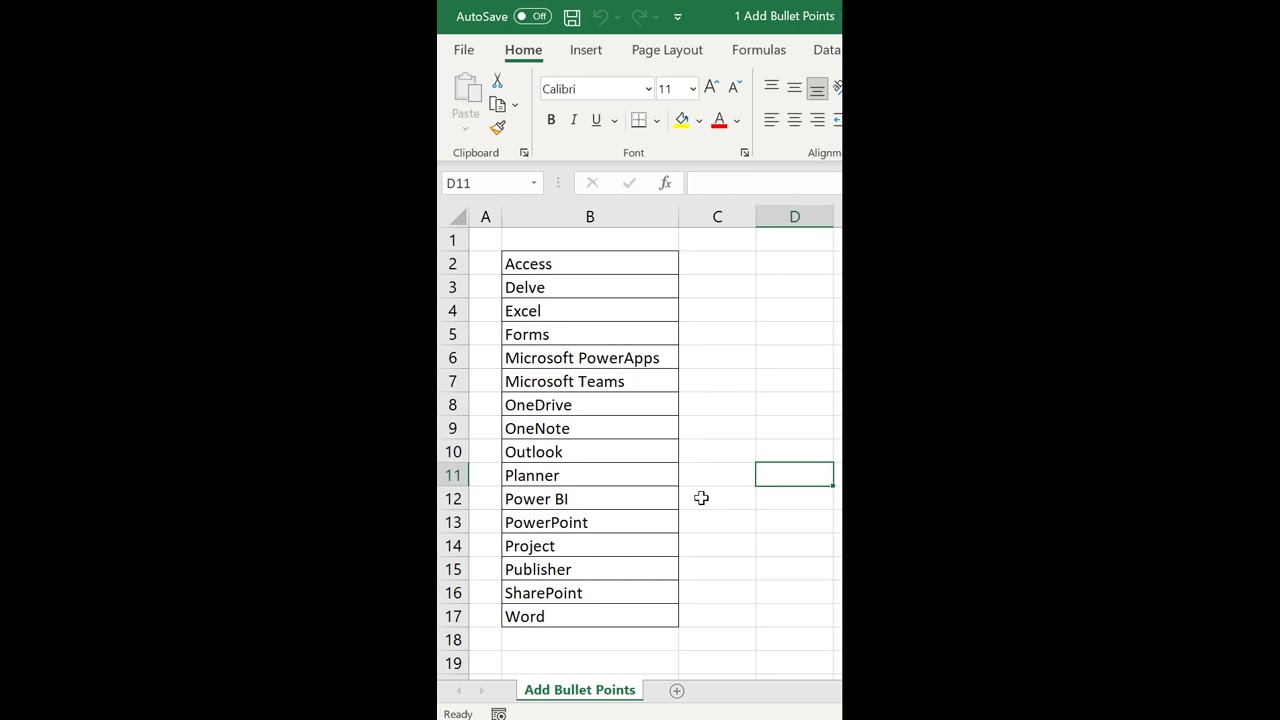 Keyboard Shortcut To Add Bullet Points In Excel YouTube Keyboard Shortcut To Add Bullet Points In Excel YouTube