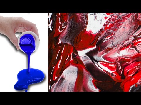 How 2 Pour  - Abstract Fluid Step by Step Acrylic Painting on Canvas for Beginners