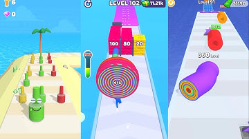 Juice Run vs Layer Man vs Layer Runer | All Levels Gameplay Walkthrough (iOS & Android)