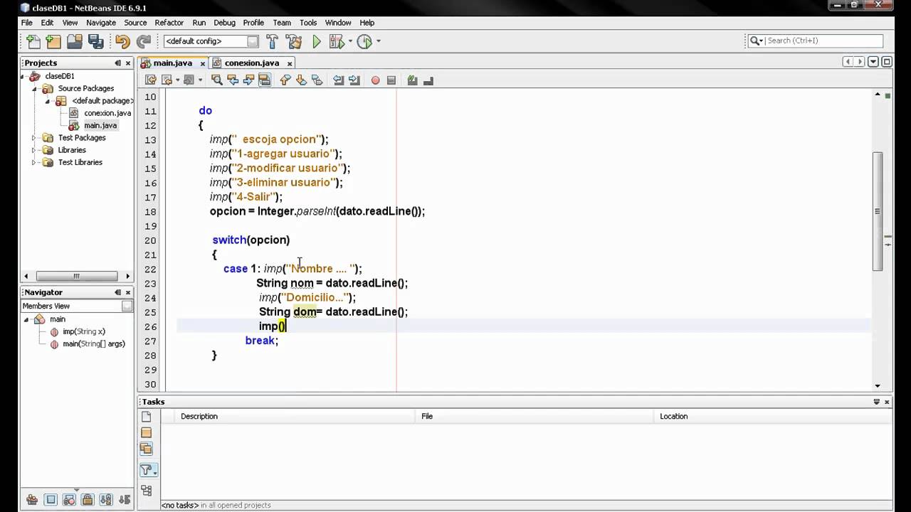 Tutorial JDBC con MySQL 2 - Insertar - YouTube