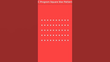 C Program Print Square Star Pattern #shorts