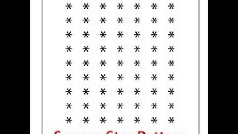 C Program Print Square Star Pattern #shorts