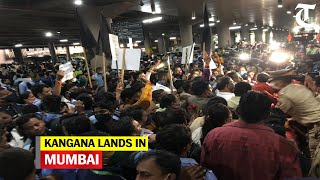 Kangana Ranaut Lands In Mumbai Amid Shiv Sena Protest At Airport