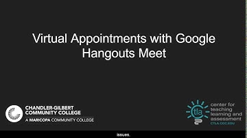 Virtual Office Hours with Google Hangouts Meet