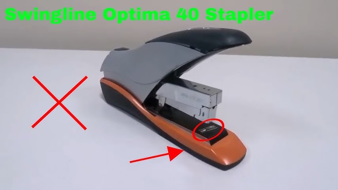 Swingline Optima Desktop Stapler 70-Sheet Capacity Silver/Orange/Black