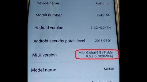 Redmi 5A Update MIUI Global 9.5 Stable 9.5.9.0 (NCKMIFA)