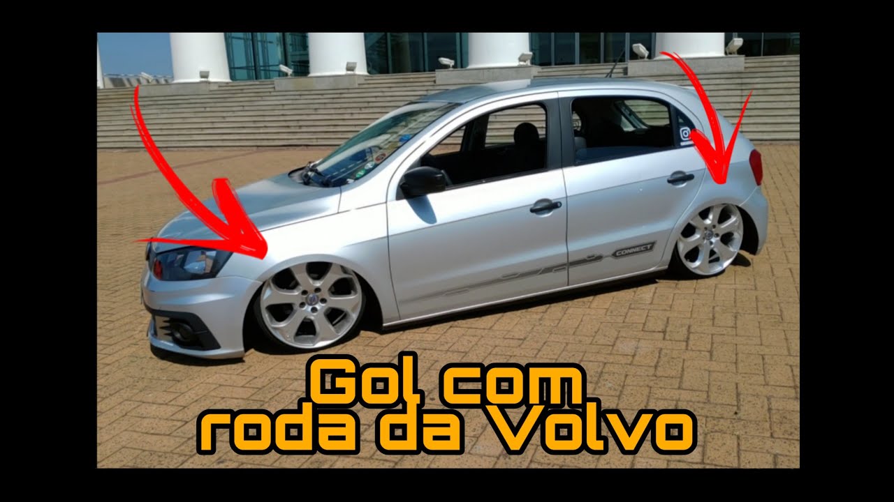 Gol quadrado rebaixado com rodas Volcano Strong aro 18