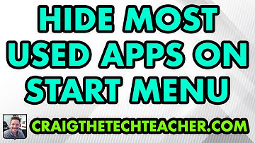 How To Hide Most Used Apps On The Windows 10 Start Menu (2022)