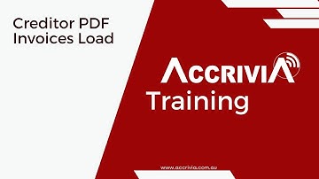 Creditor PDF Invoice Load