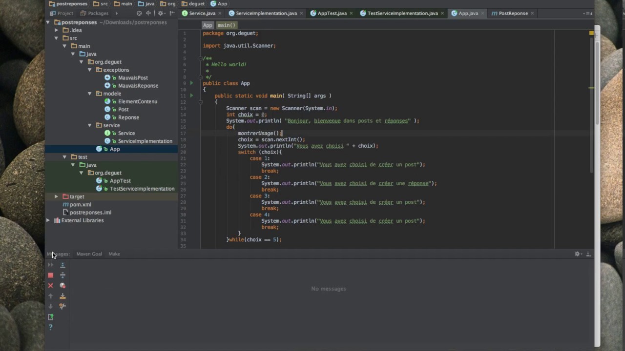 Java : Application 3/3 : Application console - YouTube