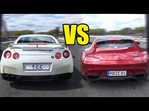 Mercedes AMG GTS Vs 1000hp+ Nissan GTR R35 - DRAG RACE