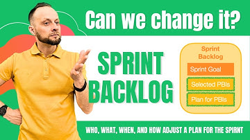 Who can change the Sprint BACKLOG? – Adapting a plan for the Sprint