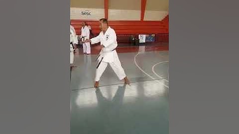 Asai-ryu karate, Kihon, Whip arm technique practice with Tenshin and stepping forward